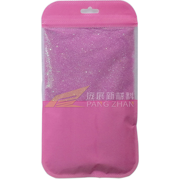 Industrial 100g Pink glitter powder in color bag for wall paper